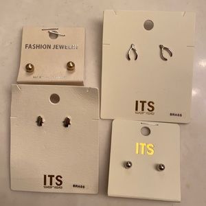 Stud Earrings NEW set of 4